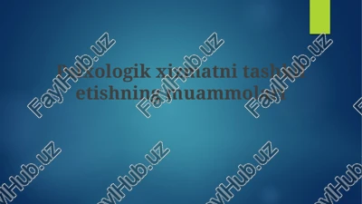 psixologik xizmatlar — PPTX