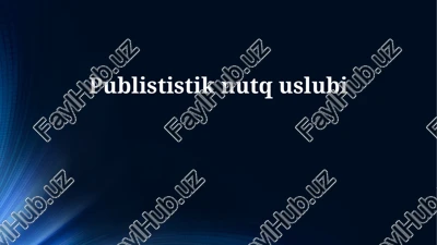 jurnalistik nutq — PPTX