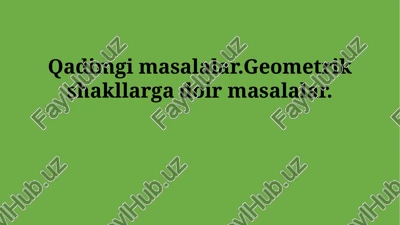 qadimgi geometriya tarixi — PPTX