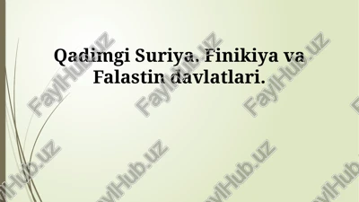 qadimgi suriya — PPTX