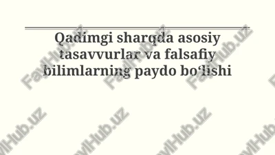 qadimgi sharq falsafasi — PPTX