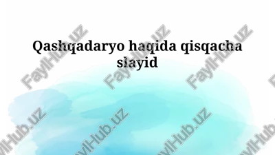 qashqadaryo — PPTX