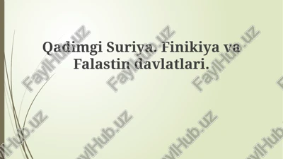 qadimgi suriya — PPTX