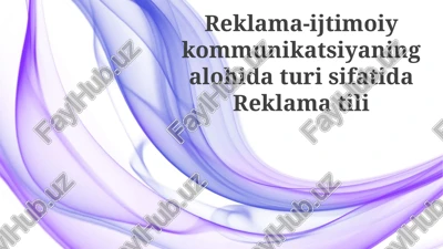 reklama tili — PPTX