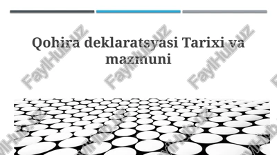 qohira deklaratsiyasi — PPTX