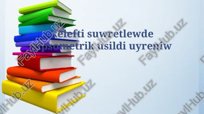 gipsometriyalik usıl — PPTX