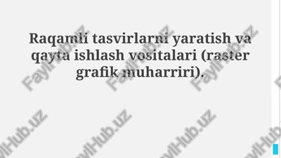 rastrli grafik muharrirlari — PPTX