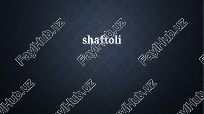shaftoli — PPTX