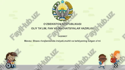 shaxsiyat rivojlanishi — PPTX