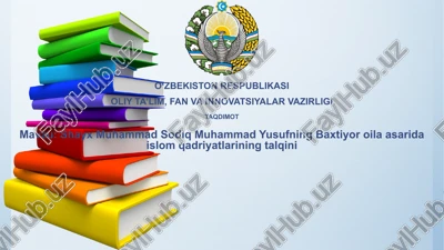 shayx muhammad sodiq muhammad yusufning “baxtli oila” kitobi — PPTX