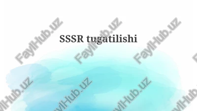 sssrning tanazzulga yuz tutishi — PPTX