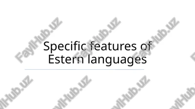 estern languages — PPTX