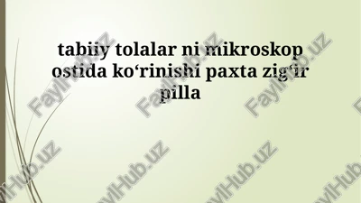 paxta, zig'ir va ipakning mikroskop ostidagi ko'rinishi — PPTX