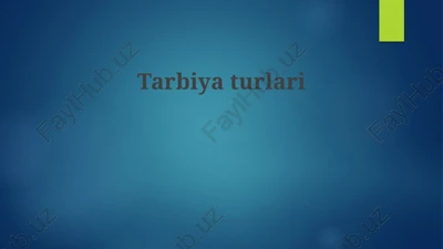 tarbiyaturlari — PPTX