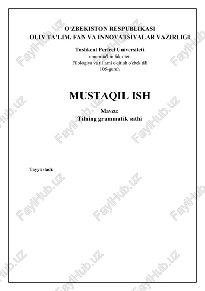 tilning grammatik sathi — DOCX