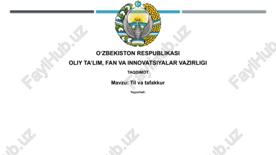 til va tafakkur — PPTX