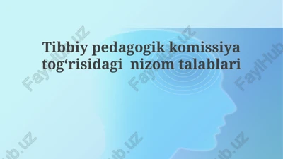 tibbiy-pedagogik komissiyat — PPTX