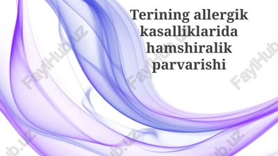 allergik teri kasalliklari: asosiy tushunchalar va diagnostika — PPTX