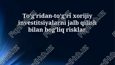 siyosiy va iqtisodiy xavflar — PPTX