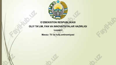 til va nutq antinomiyasi — PPTX