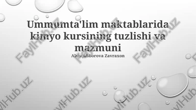 kimyo kursi — PPTX