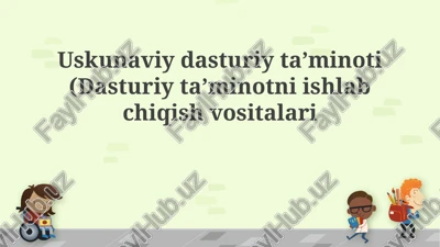 dasturiy ta'minotni ishlab chiqish vositalari — PPTX