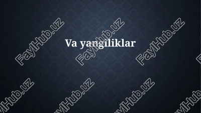 o'zbekistonda yangiliklar manbalari — PPTX