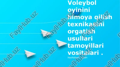 volleybol himoya texnikasi — PPTX
