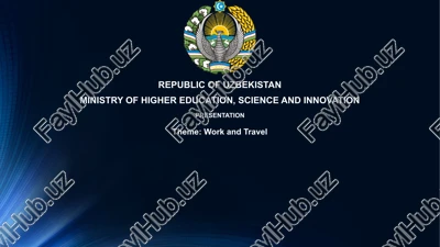 work and travel presentation — PPTX