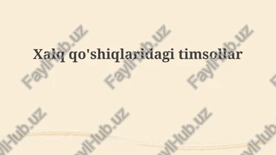 folklor qo'shiqlaridagitimsollar — PPTX
