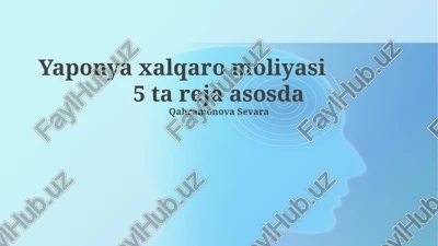yaponya xalqaro moliyasi — PPTX