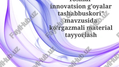 yoshlar innovatsiyasining ahamiyati va salohiyati — PPTX