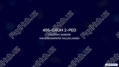 simpatik yalliğlanish — PPTX