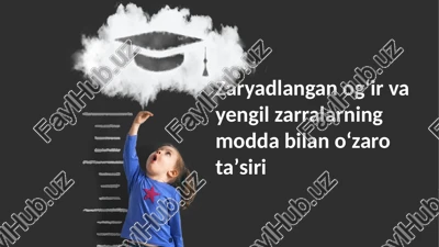 zaryadlangan og'ir va yengil zarralarning modda bilan o'zaro ta'siri — PPTX