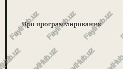 programmirovanie — PPTX