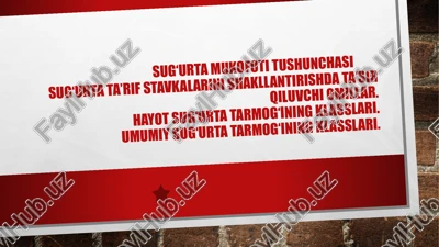 sug‘urta mukofoti tushunchasi — PPTX