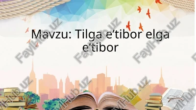 tilga e’tibor – elga e’tibor — PPTX