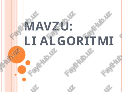li algoritmi — PPT