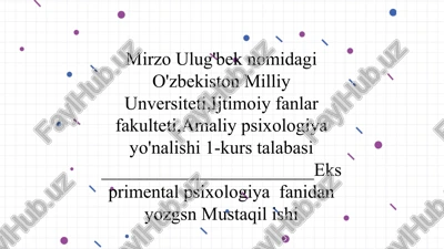 amaliy psixologiya yo'nalishi — PPTX