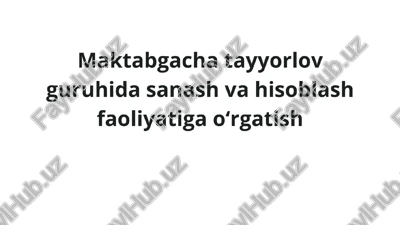 maktabgacha tayyorlov — PPTX