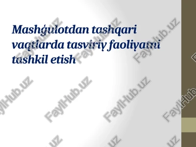 tasviriy faoliyat — PPTX