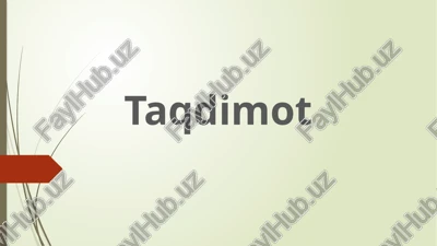 strategik rivojlanish dasturlarining tayyorlanishi va ahamiyati — PPTX