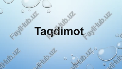 innovatsiya tushunchasi va uning iqtisodiyotdagi o’rni — PPTX