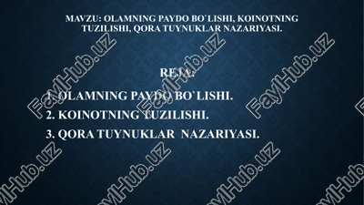 qora tuyinuklar nazariyasi — PPTX
