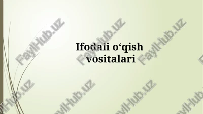 ifodalioʻqish — PPTX