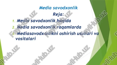 mediasavodxonlik — PPTX