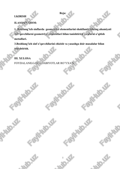 geometriya elementlari — DOCX