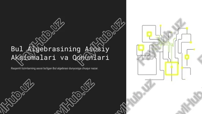 bul algebrasining asosiy aksioma va qonunlari. — PPTX