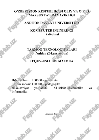 tarmoq texnologiyalari — DOC