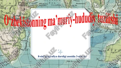 o‘zbekistonning ma’muriy-hududiy tuzilishi — PPT